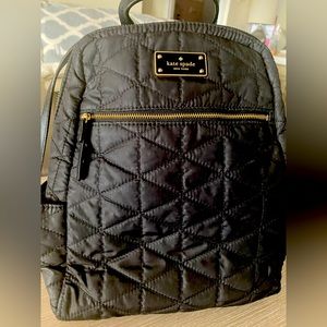 Kate Spade Wilson Road Quilted Backpack - Black, 12”x9”